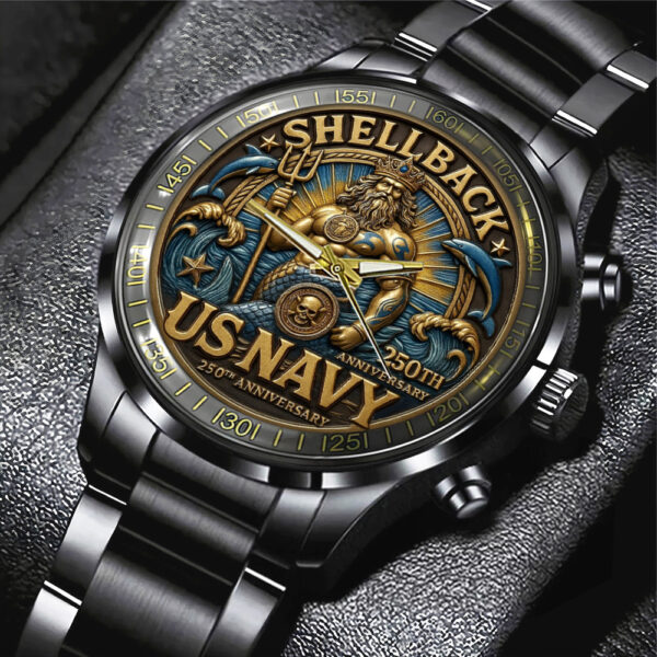 US Navy Black Stainless Steel Watch - MAITM 12525