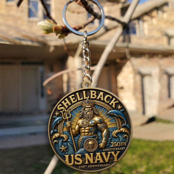 US Navy Custom Shape 2-sided Keychain - MAITM 12510