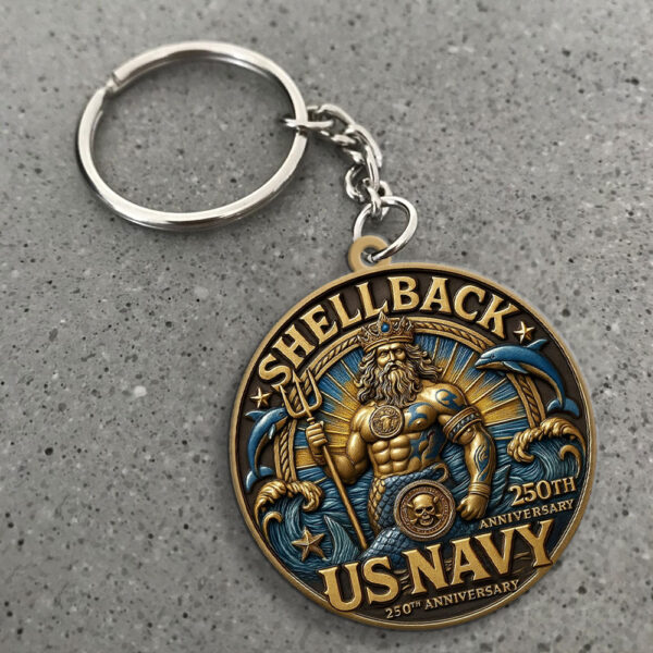 US Navy Custom Shape 2-sided Keychain - MAITM 12510
