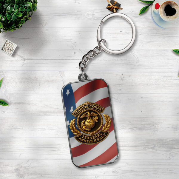 US Marine Corps Custom Shape 1-sided Keychain - TMTHU 201