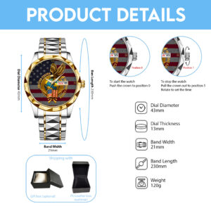 US Marine Corps Alloy Luxury Quartz Watch - TMTHU 241