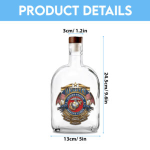US Marine Corps 25oz Empty Whiskey Bottle - TMTHU 208