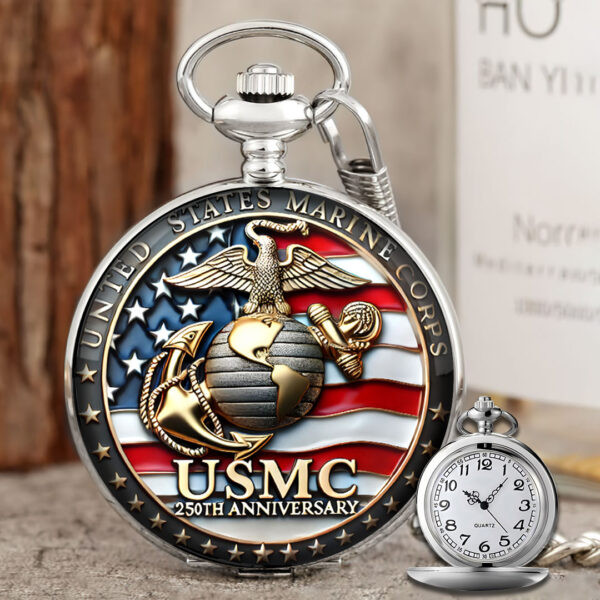 US Marine Corps Custom Pocket Watch - TANTN 15118