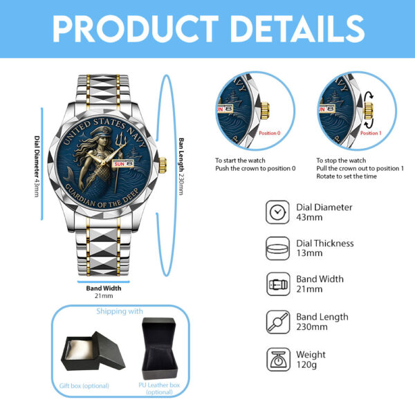 US Navy Alloy Luxury Quartz Watch - TANTN 15165